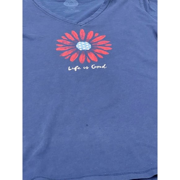 Life is Good LIG Womens Short Sleeve graphic tee T-Shirt size Medium Classic Fit - Picture 2 of 10